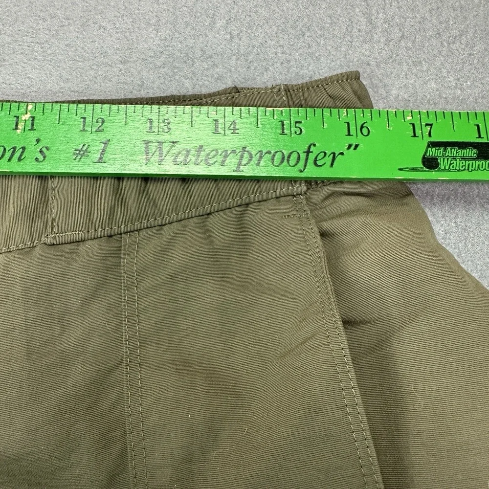 North Face Men's Medium Covertible Pants Green Nylon Zip Off Hike *flaw*